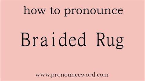 how to pronounce braided|How to pronounce BRAID in English .